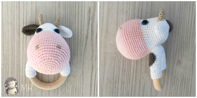 Mordedor vaca a crochet