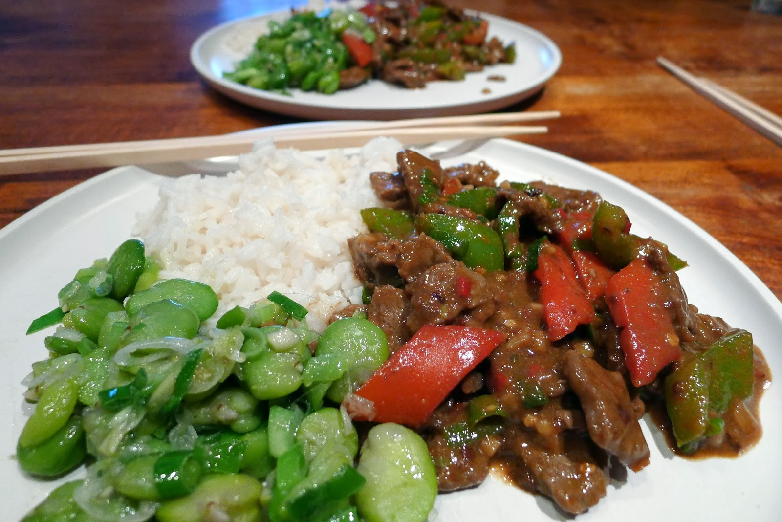 Culinary Adventures in London Beef with Cumin and Sichuan Broad Beans