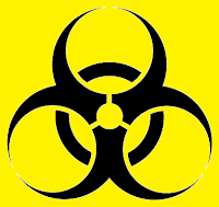 Biohazard Symbol in yellow and black