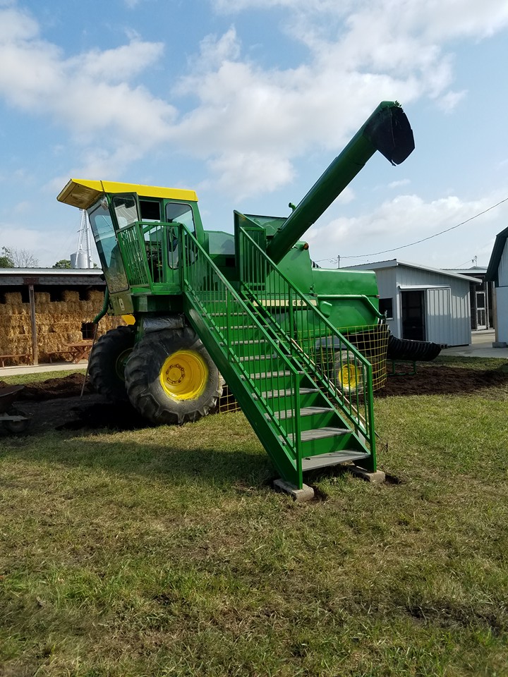 Towns and Nature Peoria, IN Wendel Farm's Combine Shaped Playground Equipment