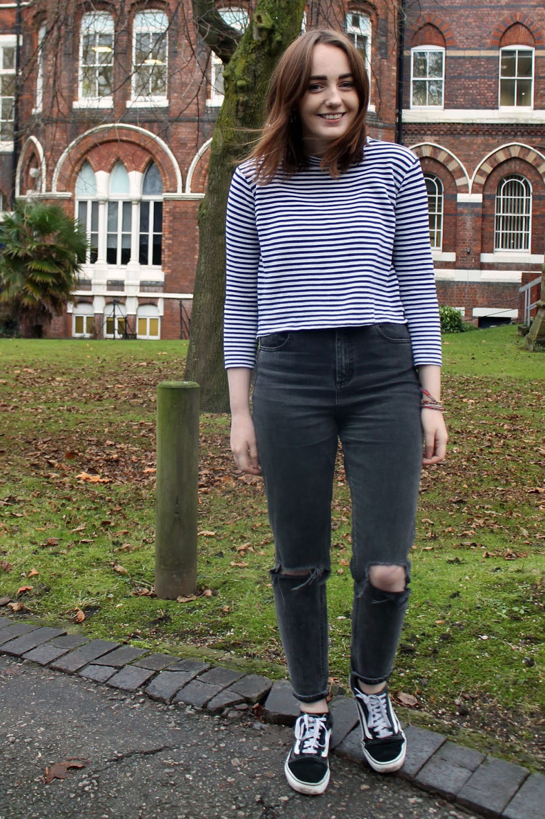 ASOS farleigh jeans, washed black wash with busted knees