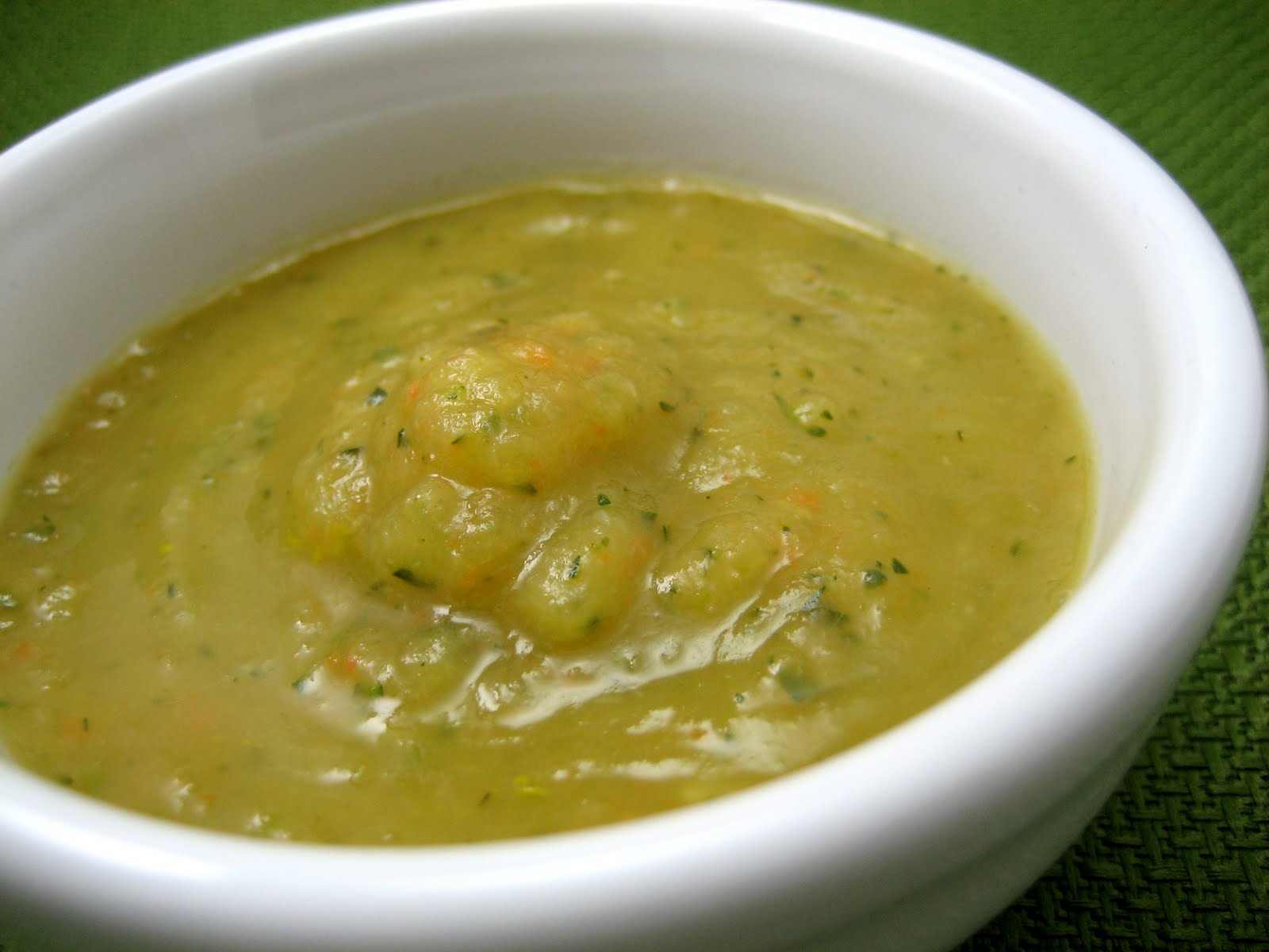 Homestyle Vegetarian Cooking Pureed Zucchini Soup