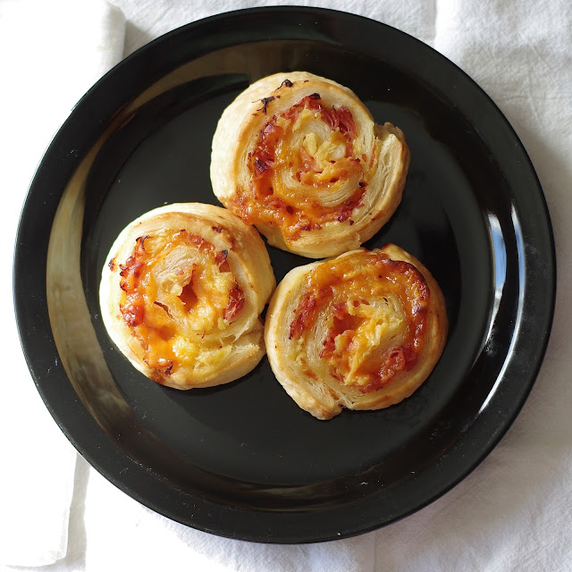 Sage Trifle Pineapple Puff Pastry Pinwheels With Cheese and Ham