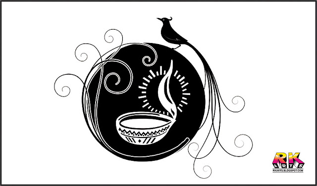  Deepak  logo design with floral birds 