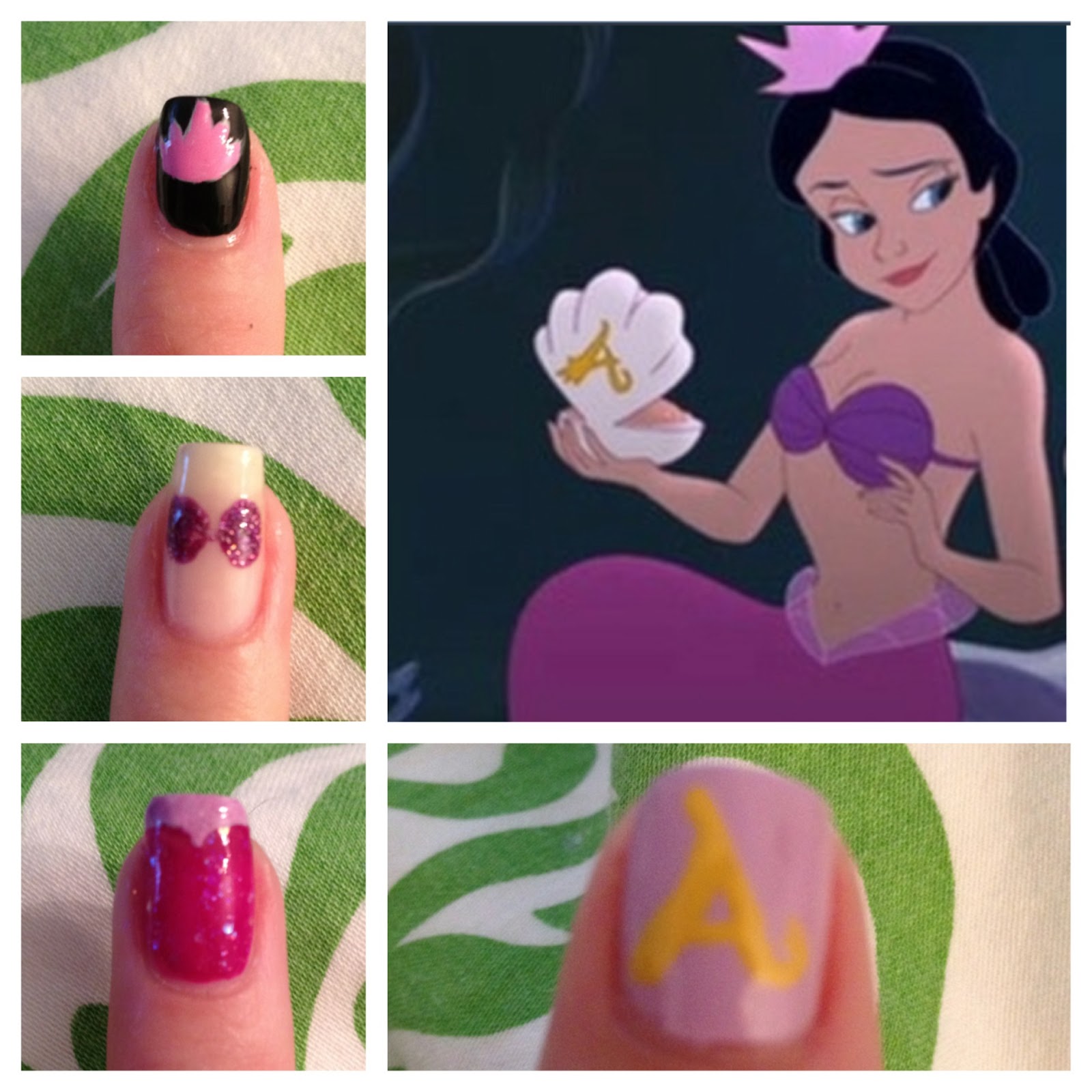 A Little Sparkle and Polish: Disney Nail Art Challenge Day 4: The Little  Mermaid