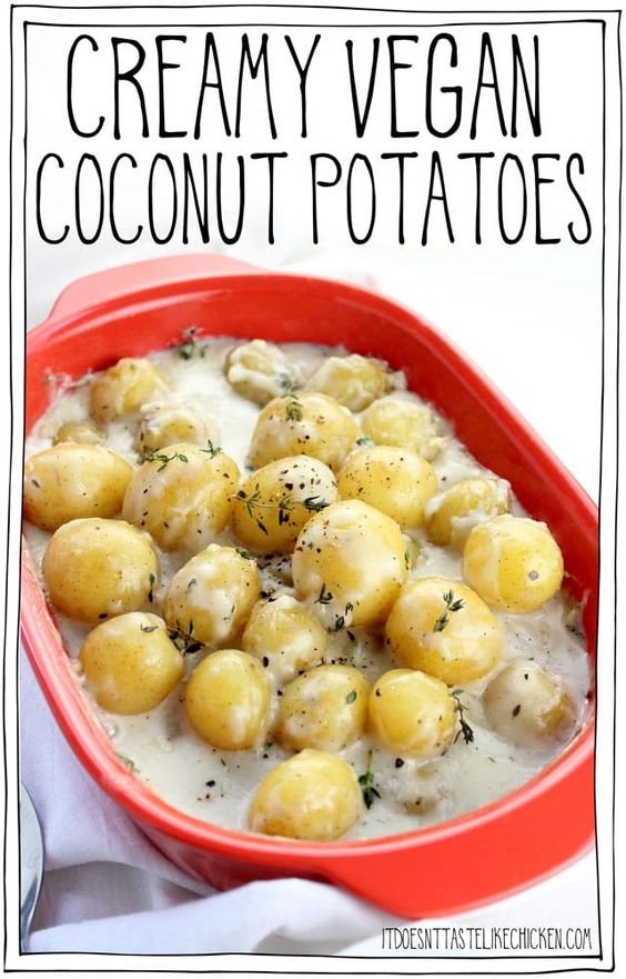 Creamy Vegan Coconut Potatoes Family Meal Recipes