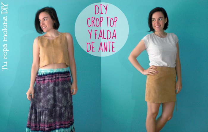 DIY CROP TOP Y FALDA ANTE