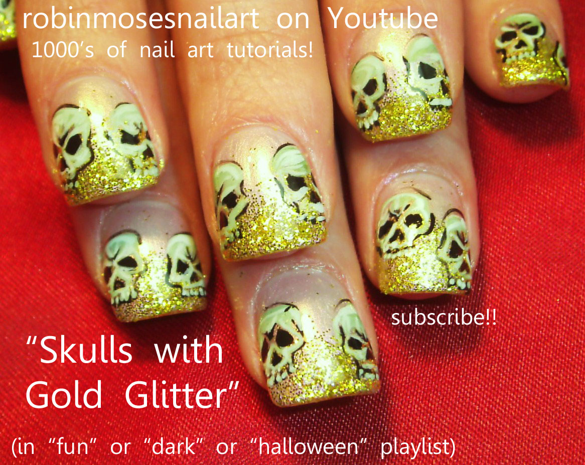 Nail Art by Robin Moses "ana cruz inspired nail art" "cute halloween