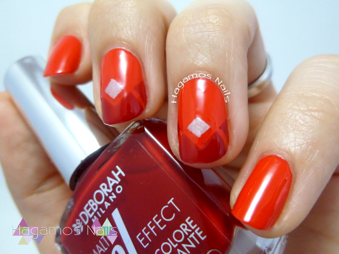 Nail Art Rojo Vivo. Deborah Milano Colaboración. Hagamos Nails