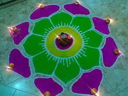 Simple Flower Rangoli Designs Simple Flower Rangoli Designs