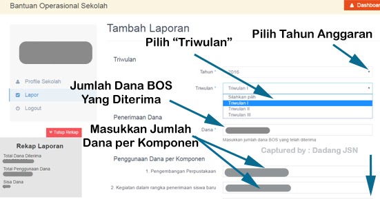 Laporan Penggunaan Dana Bos 2016 Online Alpeka Bos 2016 Dadang Jsn