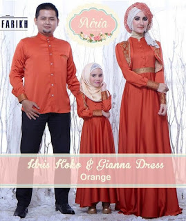 Trend Model  Baju  Muslim Couple  Keluarga untuk  Lebaran 