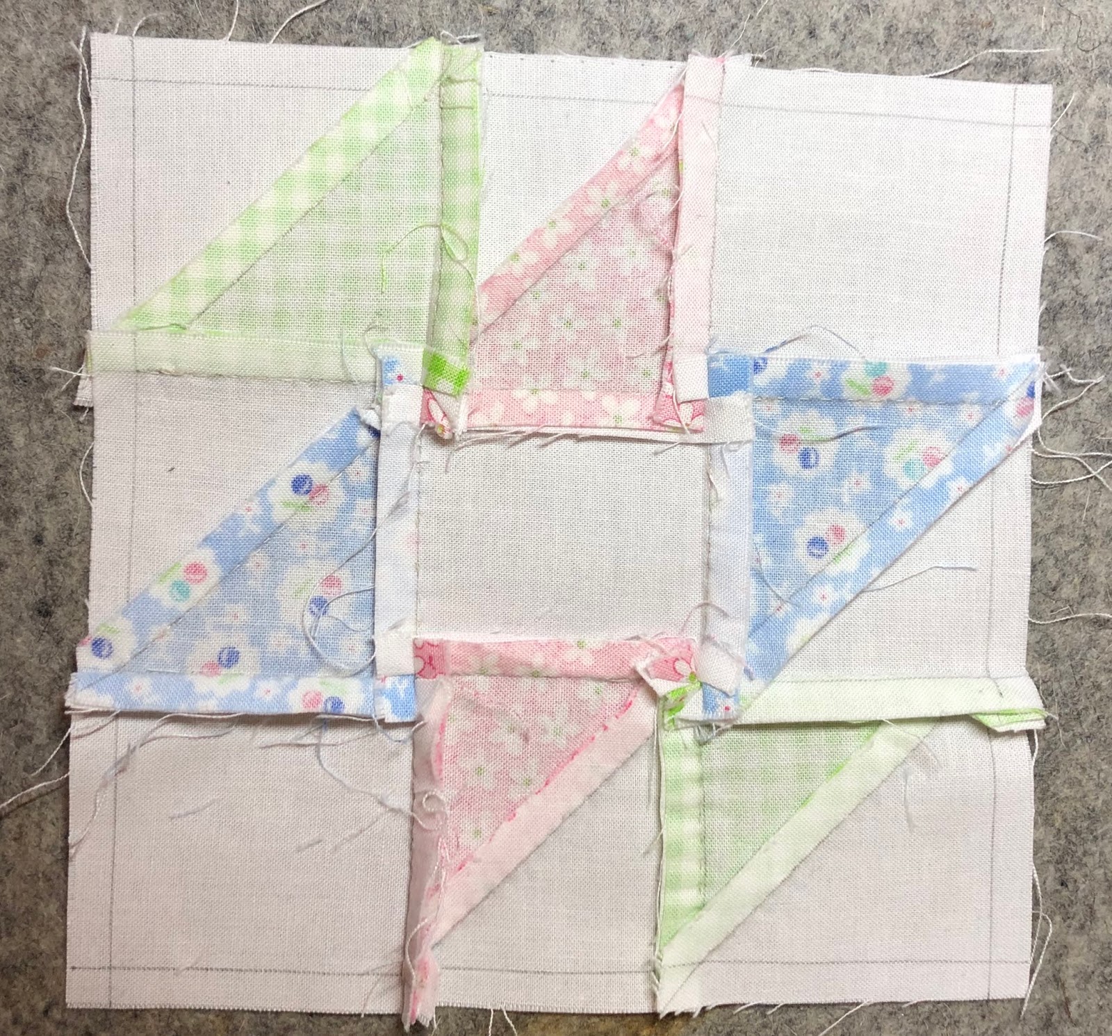 RobynBirdQuilts Hand pieced quilt along block 2