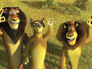 Three lions in Madagascar 2: Escape 2 Africa http://animatedfilmreviews.filminspector.com/2012/12/madagascar-escape-2-africa-2008-full-of.html