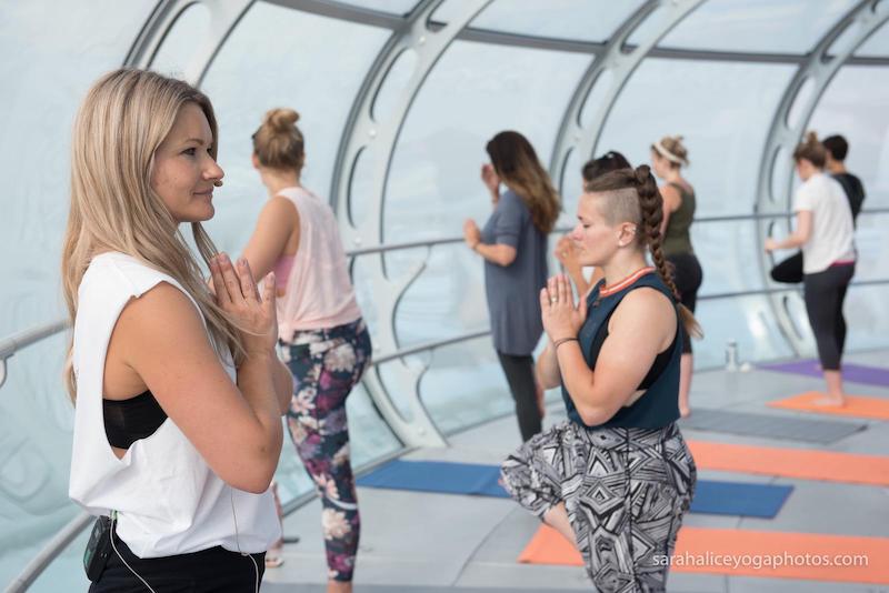 Yoga in the sky on the i360 with MyEscape and Nine Lives Yoga - Tess Agnew fitness blogger