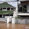 Ratusan rumah mewah di Perumahan Green Garden Kebon Jeruk, Jakarta Barat, terendam banjir