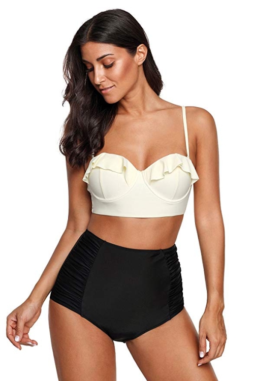 Vintage High Waist Bikini Set