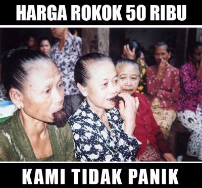 kumpulan foto lucu akibat harga rokok naik