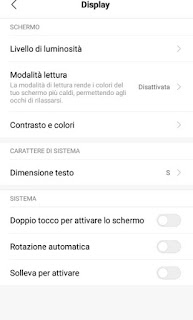 Display Xiaomi Funzioni display