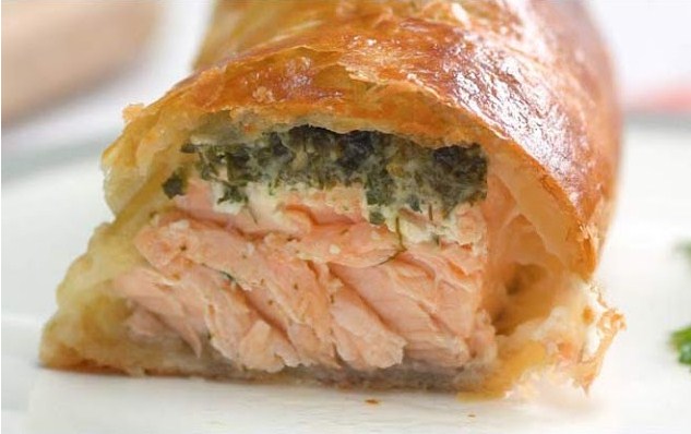 Herb Coated Salmon in Puff Pastry Herb Coated Salmon in Puff Pastry