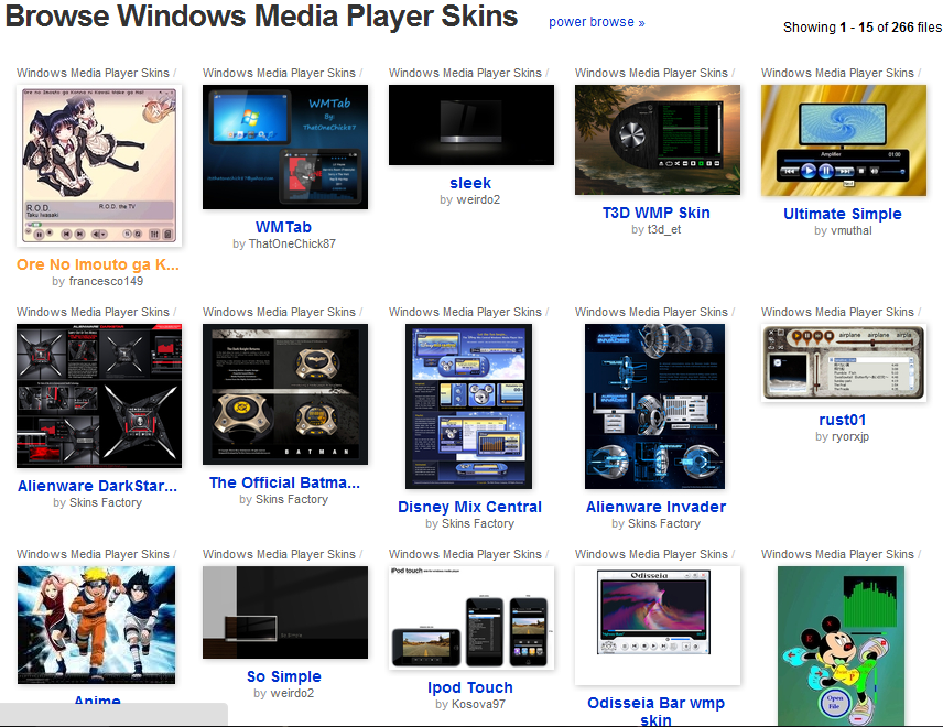 Windows 7 Media Player Skins