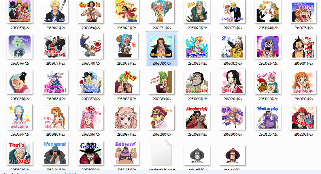 Sticker Whatsapp One Piece Third Series - KurabuTema