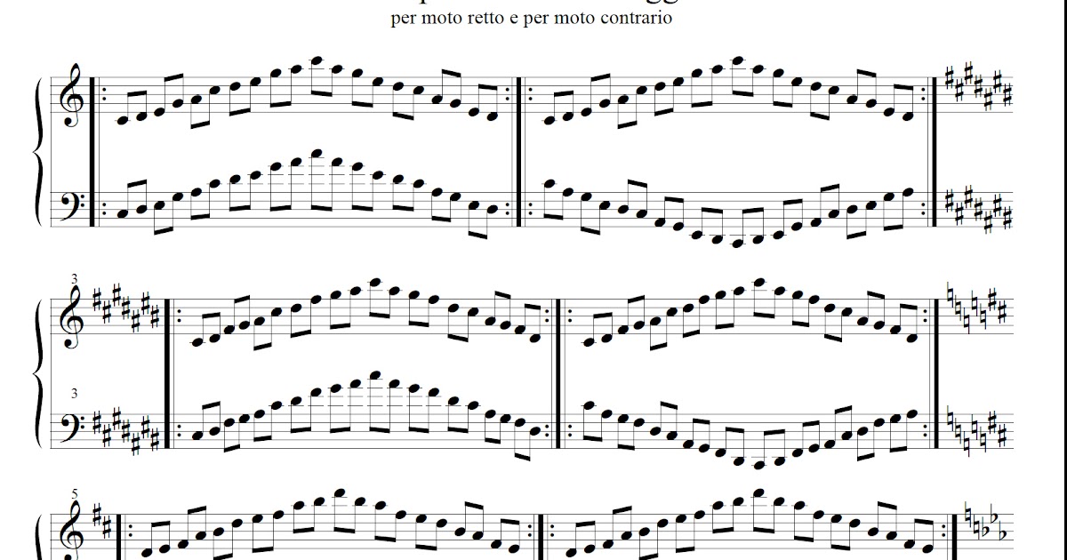 Scale pentatoniche per pianoforte