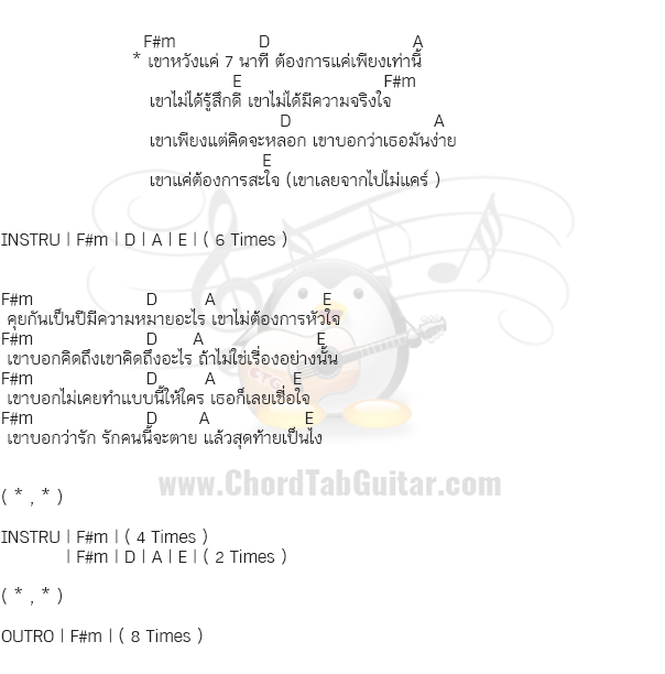 คอร์ดเพลง คอร์ดเพลง