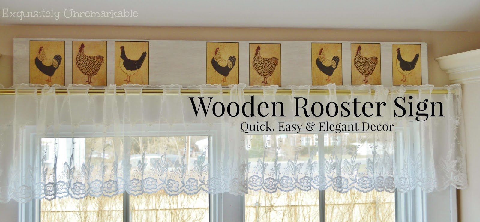 Wooden Rooster Sign