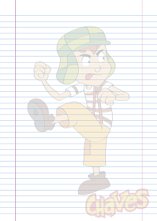 Folha Papel Pautado do desenho do Chaves em PDF para imprimir na folha A4 Folha Papel Pautado do desenho do Chaves em PDF para imprimir na folha A4