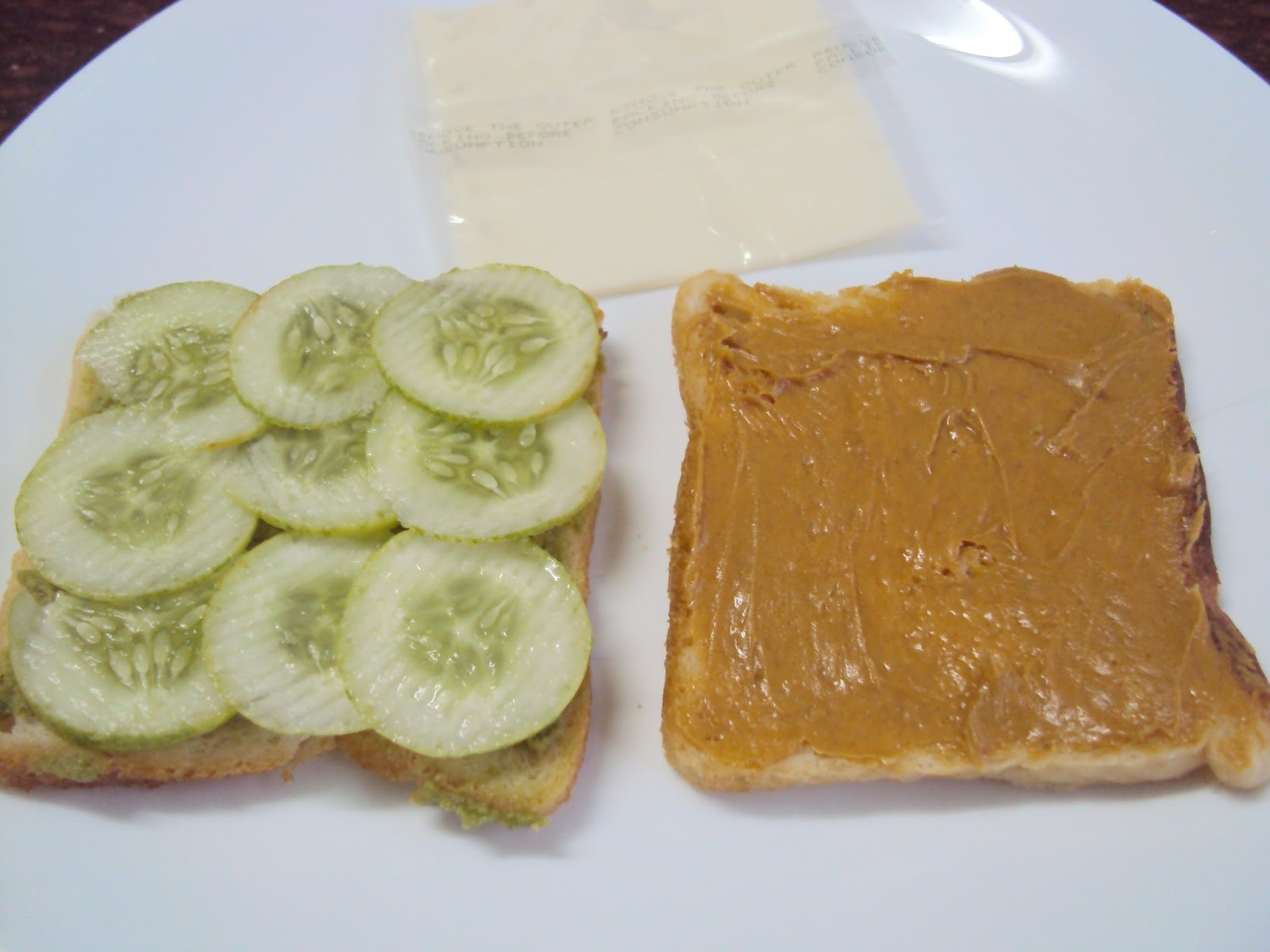 nayana'skitchenkreations Cucumber Peanut Butter Sandwiches