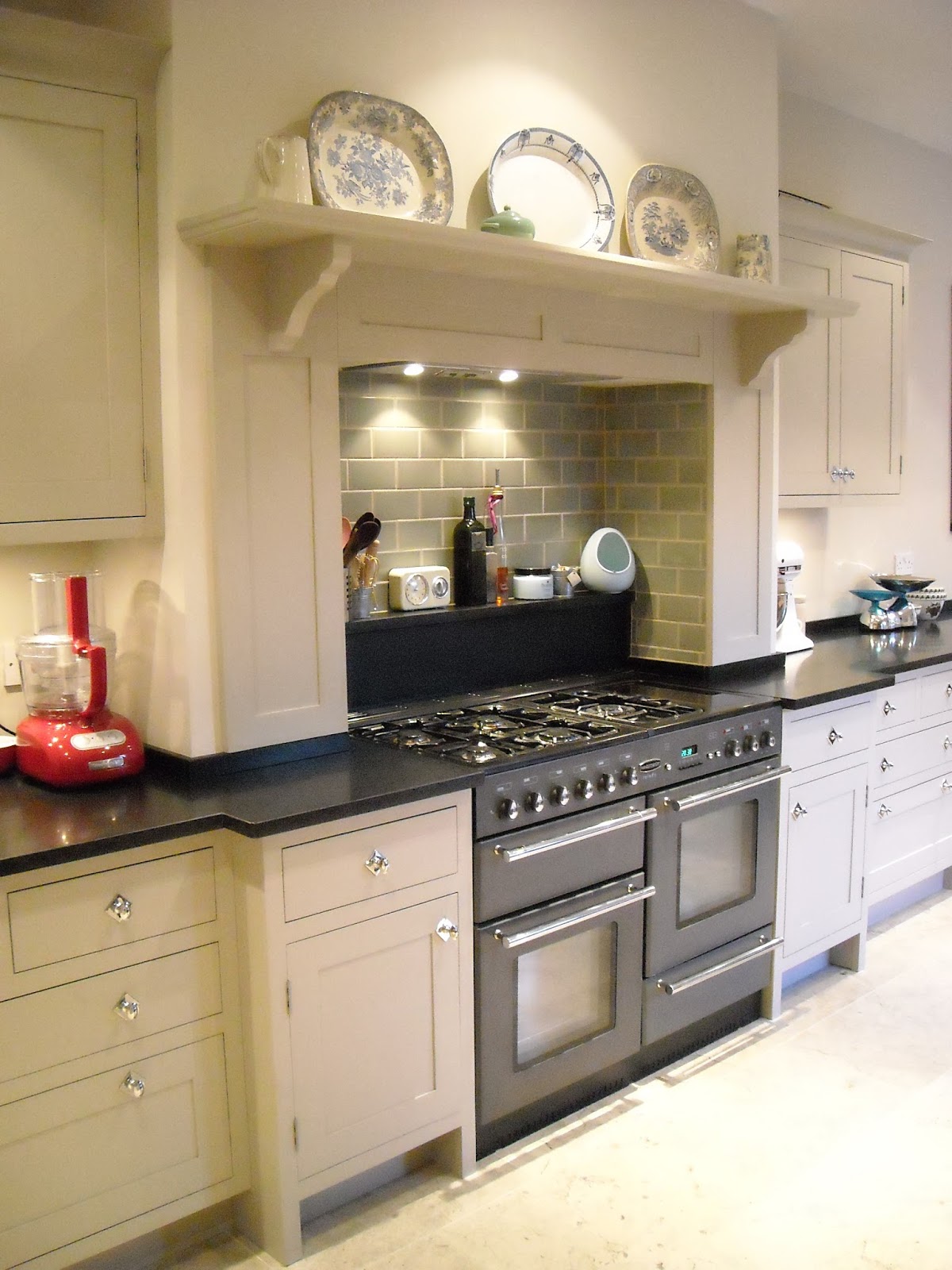 Granite shelf in false chimney alcove Higham Furniture