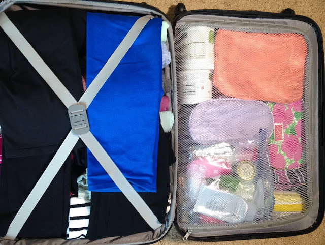 inside suitcase straps