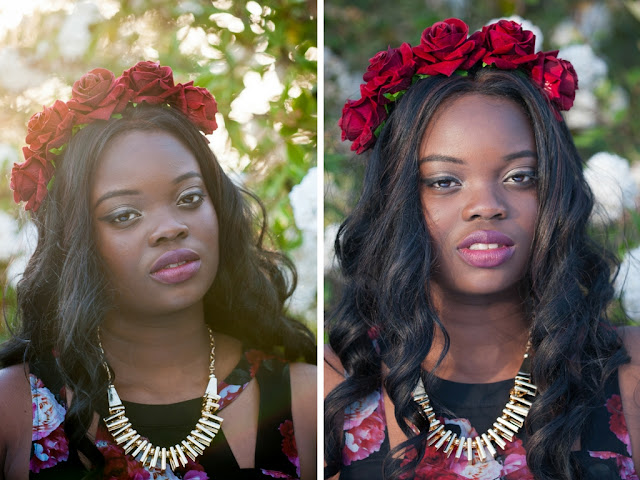 summer makeup look for black women