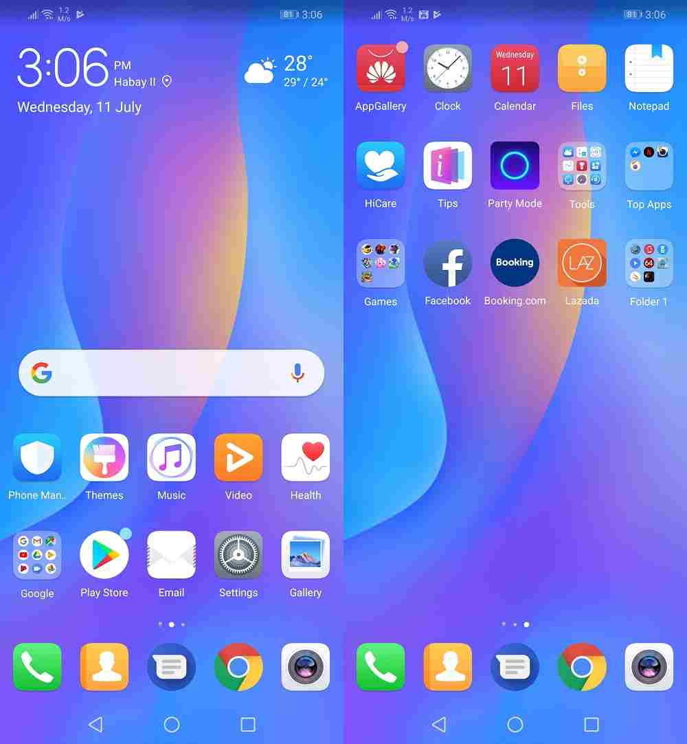 Android 8.1 Oreo Version + EMUI 8.2 Skin On The Huawei Nova 3 Smart Phone