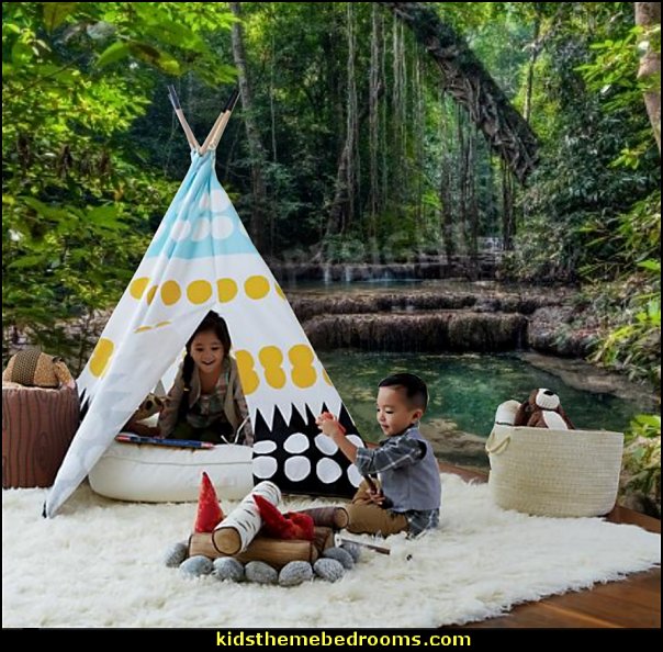 wolf theme bedrooms - Santa Fe style - wolf bedding - Tipis, Tepees, Teepees - Decal sticker wolf - wolf wall mural decals - birch tree branches - cactus decor