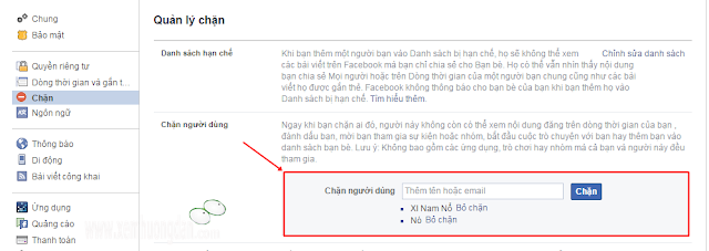 Hướng dẫn chặn bạn bè trên facebook Huong dan chan ban be tren facebook