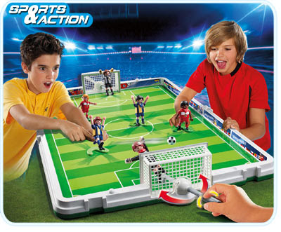 playmobil soccer take match along score shoot