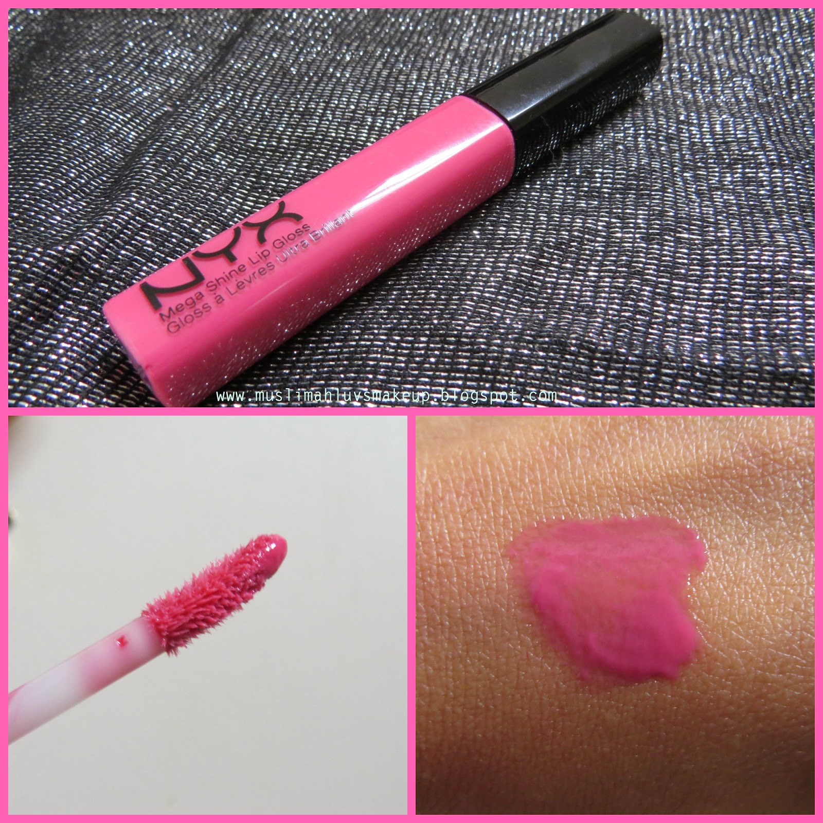 Muslimahluvsmakeup Nyx Mega Shine Lip Gloss in Tea Rose Review