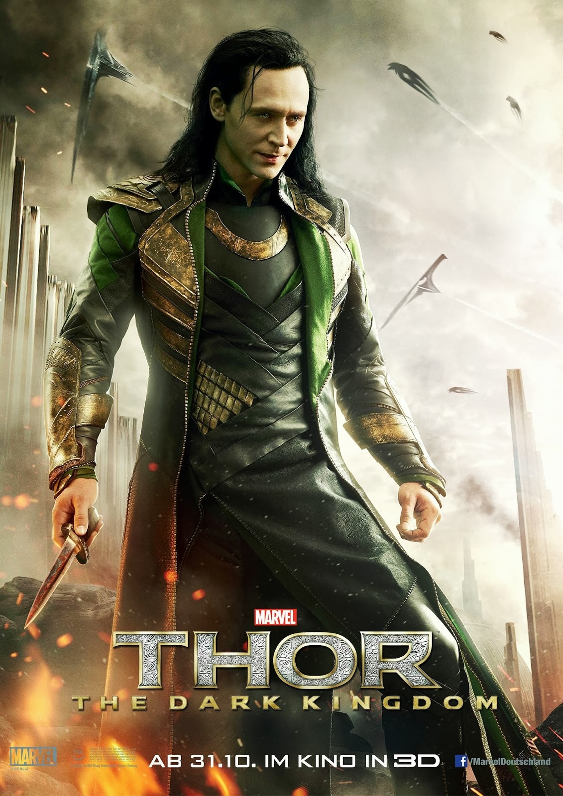 ｃｉａ こちら映画中央情報局です Thor 2 シリーズ第2章 ソー ザ ダークワールド が トム ヒドルストンの人気の悪役ロキと アンソニー ホプキンスの神々の王 オーディンのキャラクター ポスターをリリース