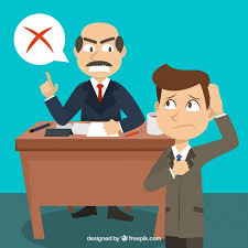 conversando com chefe