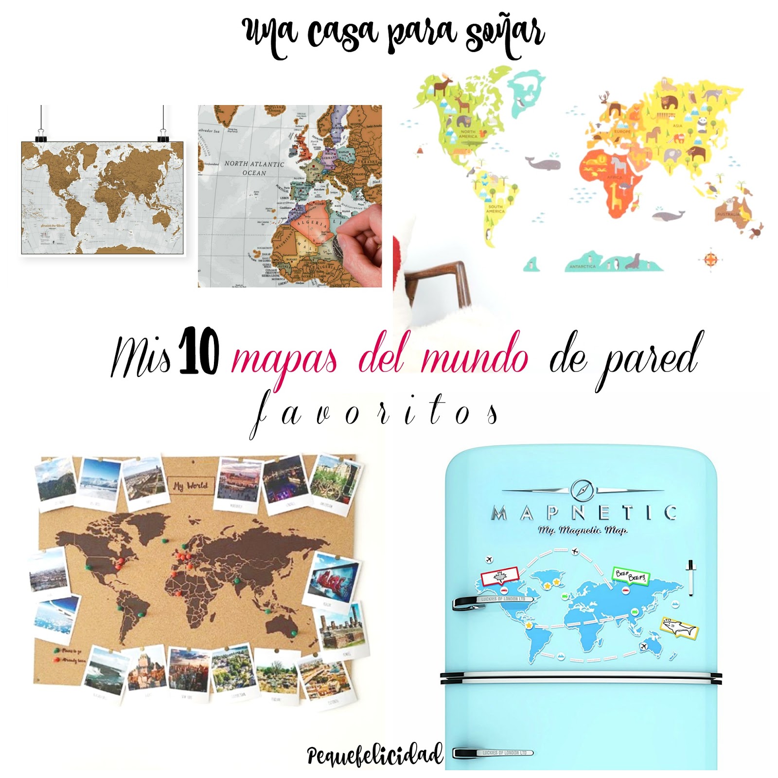 Compra Mapa Mundi Corcho Pared - Mapamundi chinchetas para fotos