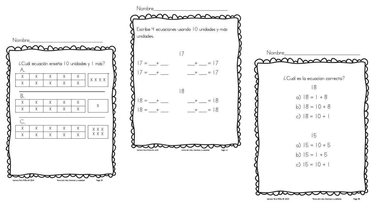 Mommy Maestra Free Spanish Place Value Math Pack from Lectura para niños