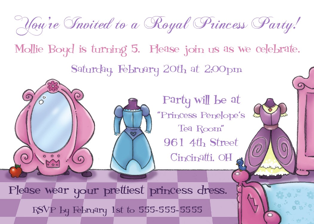 Bear River Photo Greetings: Princess Birthday Party Invitations
