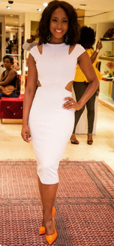 2 Osas Ighodaro steps out in white as she's unveiled as new face of Polo Avenue
