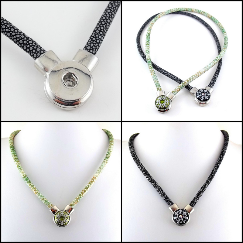 2 Good Claymates Necklace with a Front Closure and Snap Base