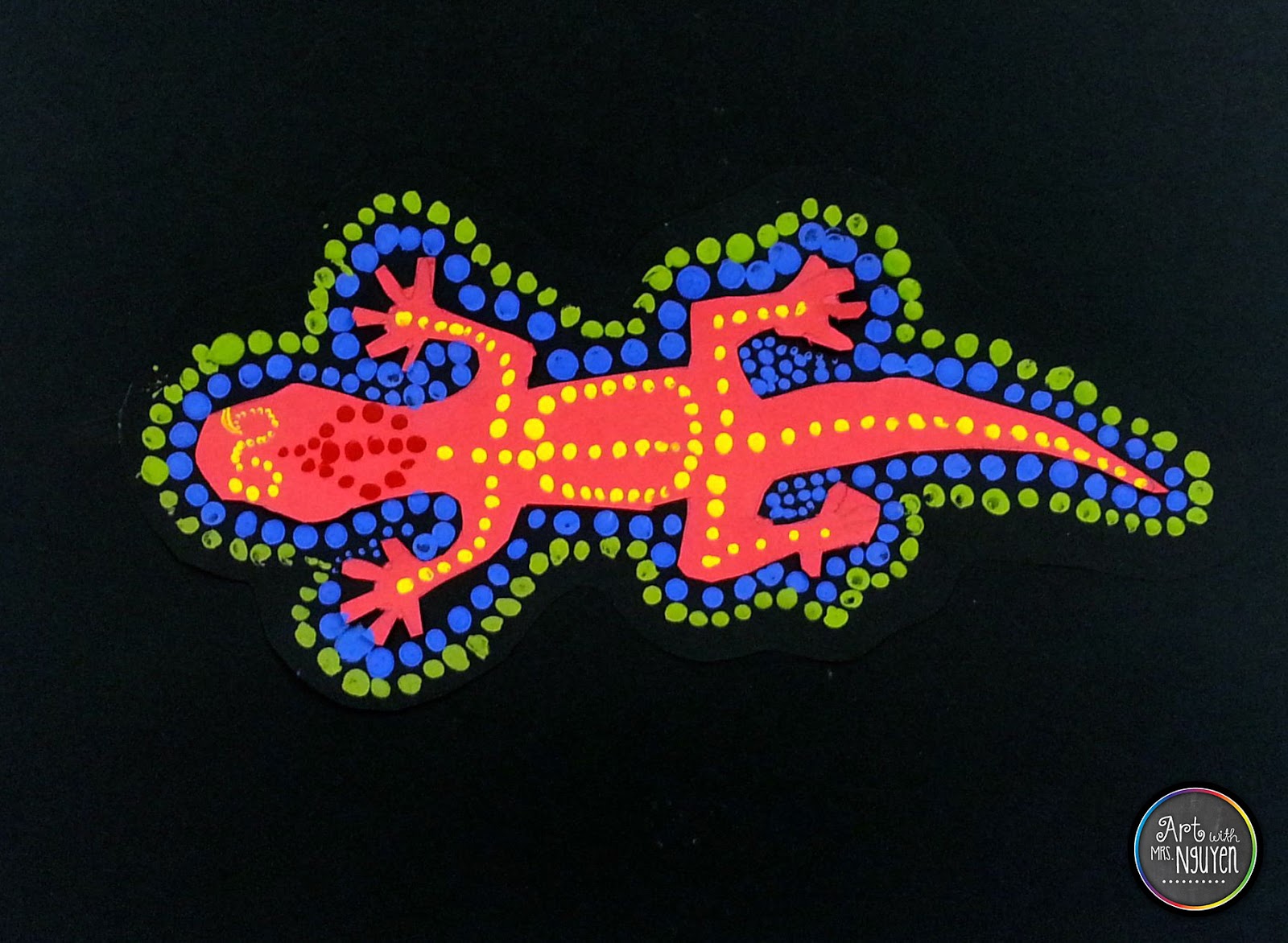 Australian Dot Art (4th) Art with Mrs. Nguyen
