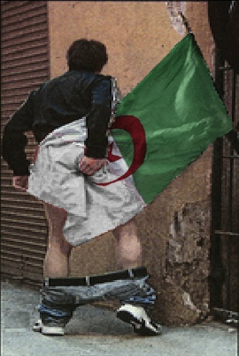 En Algérie en 2022, on conditionne les enfants des écoles à la haine de la France . Drapeau-francais-algerien-torcher-le-cul