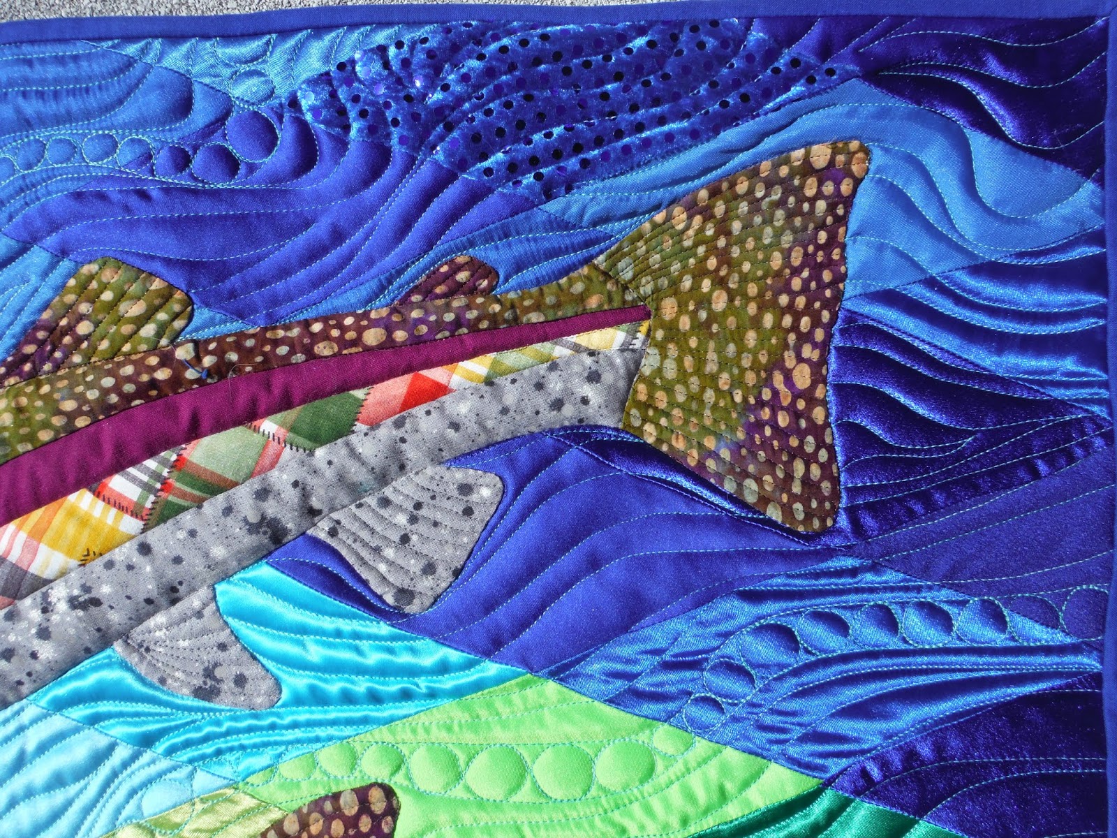 Enchanting Quilts Rainbow Trout The making of a challenge quilt
