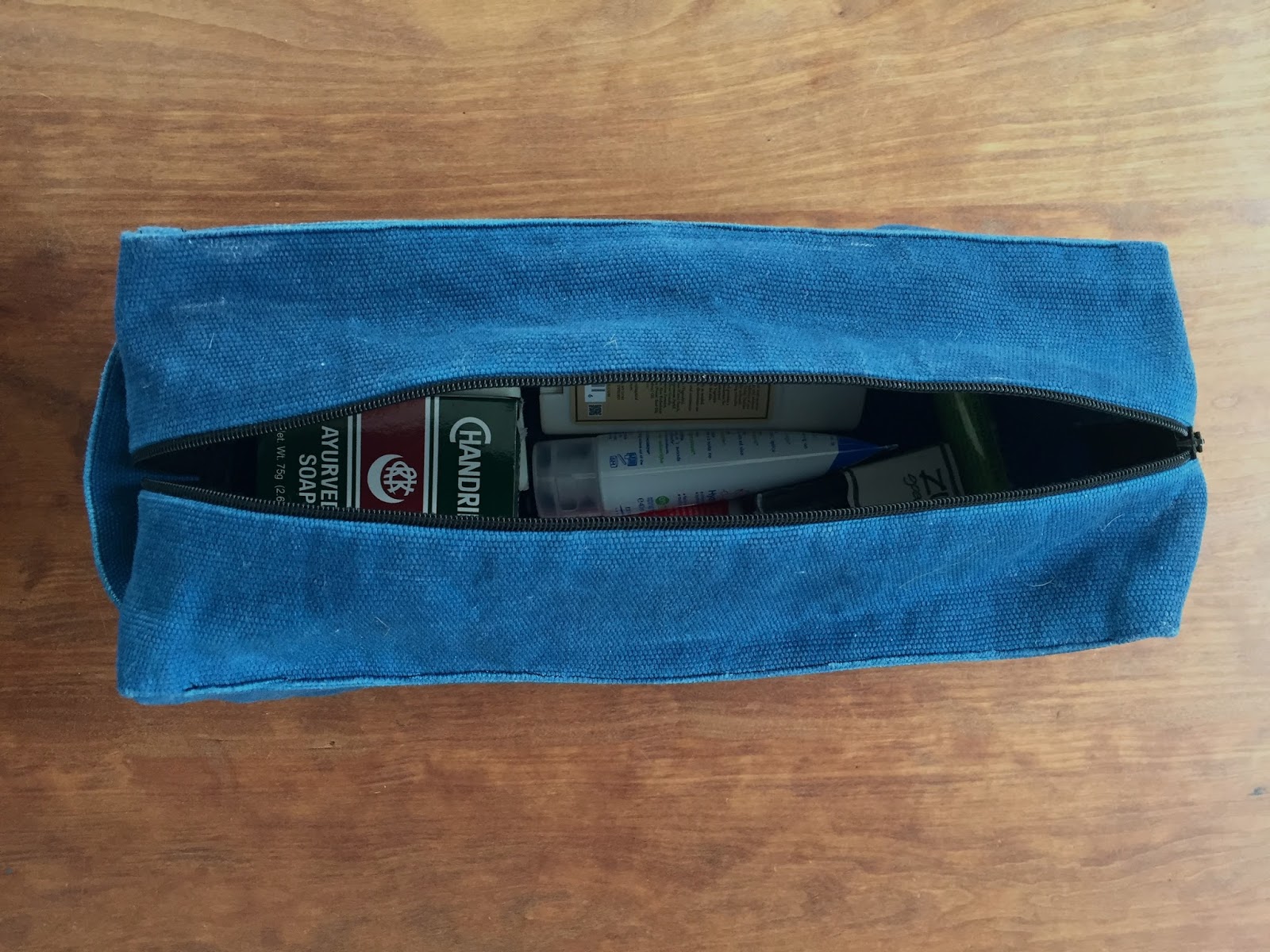 The Shingled House A Waxed Canvas Dopp Kit